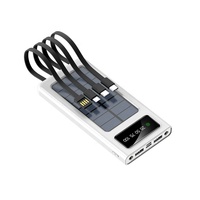 Pengisi daya tenaga surya portabel 30000mah, bank daya matahari LED 2 USB baterai eksternal ponsel