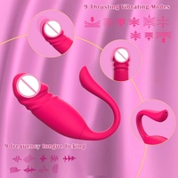 APP-gesteuerter Tragbarer Slip-Vibrator Silikon Klitoris-Stimulator Teleskopisches Vibrierendes Ei Erwachsenen-Analvibrator