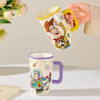 Tasse en céramique Toy Story, motif dessin animé Woody, Buzz, ours fraise, grande capacité, pour couple, usage quotidien