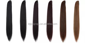 WP24 16 "20" 22 "24" prix <span class=keywords><strong>de</strong></span> gros d'usine femmes longue ligne droite coiffure <span class=keywords><strong>haute</strong></span> température fil Extensions <span class=keywords><strong>de</strong></span> cheveux Clip en <span class=keywords><strong>queue</strong></span> <span class=keywords><strong>de</strong></span> <span class=keywords><strong>cheval</strong></span> - Product Image 3