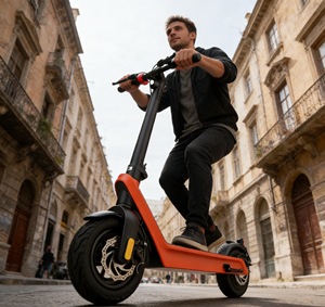 Scooter Eléctrico Todoterreno de Dos Ruedas para Adultos, Motor sin Escobillas de 500W, Alcance de 100 km, Fácil de Plegar, Impermeable y Ecológico - Product Image 4