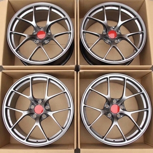Jantes en alliage forgé de style FI-R de 17, 18 et 19 pouces, 5x112, 5x114.3, 5x120, noir mat, pour VW CC, Passat, Golf R, <span class=keywords><strong>Arteon</strong></span>, Jetta GLI - Product Image 1