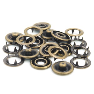 อุปกรณ์ตกแต่งเสื้อผ้า หัวเข็มขัดห้าก้านแบบหุ้ม ปุ่มกดโลหะ หัวกระดุมโลหะ - Product Image 4