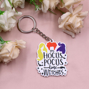 Porte-clés d'Halloween I Smell Children <span class=keywords><strong>Hocus</strong></span> <span class=keywords><strong>Pocus</strong></span> Pumpkin Movie Character Glitter Acrylic Keychain Laser Cut - Product Image 3