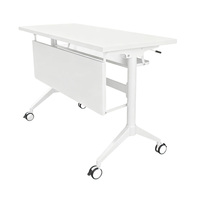 Table de formation mobile à plateau rabattable pour mobilier de bureau, avec roulettes, pliable, pour réunions du personnel, séminaires et salles de classe