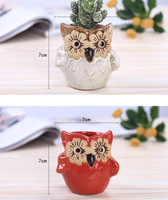Mini plantes en Pot pour ornements de jardin, pots de fleurs en céramique multicolores et créatifs en forme d'animal, ornement de la maison, htlh 580