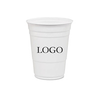 Gobelets de fête personnalisés réutilisables pour beer pong, durables, à double paroi, colorés, en plastique rouge, pour fêtes