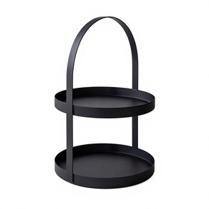 Black Powder Coated Premium Quality Aluminium Round Eco-Friendly Cake Stand Tool for Desserts Fruits <b>Baking</b> Bakery Pastry Tools - Product Image 1