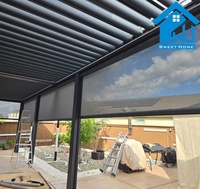 Pergola motorisée en aluminium robuste et écologique Sweet Home, système de toiture imperméable, pavillon d'extérieur pour la nature 4x4
