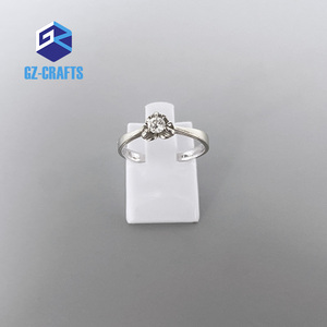 Acryl-Ringhalter für Theke, Einfaches Design, Weißer PC-Ringständer zur Einzelring-Präsentation - Product Image 2
