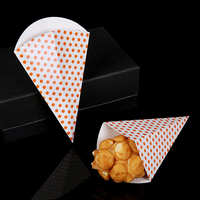 Logo imprimé personnalisé gaufre à emporter emballage alimentaire papier porte-crêpe cône conteneur boîtes d'emballage