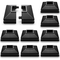 Cache-pied inférieur en plastique écologique pour poteau de clôture, décoratif, carré, pour extérieur, compatible avec poteau de 1,25 pouce