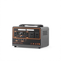 Station d'alimentation portable d'extérieur la plus vendue à l'international, kit de charge solaire au lithium-ion 600 Wh 600 W avec onduleur à onde sinusoïdale pure
