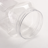 Bocaux portatifs de qualité alimentaire 1,5 L avec étiquette personnalisée pour le stockage des céréales Vente en gros de bocaux transparents vides en PET pour noix avec bouchon