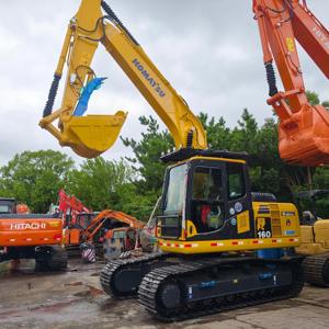 Excavatrice KOMATSU PC160 d'occasion, forte force de creusement, système hydraulique stable, sans fuites d'huile ni fumée noire, prête pour l'expédition - Product Image 1