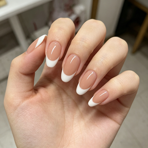 <span class=keywords><strong>Uñas</strong></span> Postizas Francesas YZ 86, <span class=keywords><strong>Uñas</strong></span> Acrílicas de Color <span class=keywords><strong>Nude</strong></span> Medio Almendrado, Puntas de <span class=keywords><strong>Uñas</strong></span> Acrílicas Blancas Clásicas con Acabado Brillante - Product Image 2