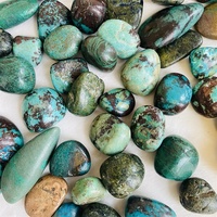 Vente en gros, gravier de cristal vert naturel, turquoise, pierres tombées pour la guérison