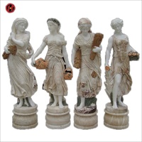 Statues classiques en marbre des quatre saisons pour jardin décoratif à vendre