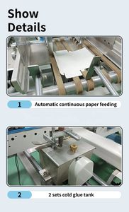 CQT- 800 Cardboard/corrugated Straight Line <b>Box</b> Mini <b>Folder</b> Gluer Machine Automatic <b>Folder</b> Gluer Machine Gluing Machines - Product Image 3