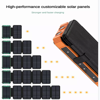 Trend ing Solar Chargeur Tragbare Power bank mit Kabeln Mehrzweck-Mobile Power Bank Solar 30000mAh Power bank mit Solar panel