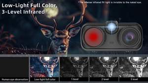Cámara de Vigilancia Inalámbrica 4K con Visión Nocturna, Zoom Óptico 4x, Batería Recargable de 1080p, SD Portátil para Uso en Exteriores - Product Image 3