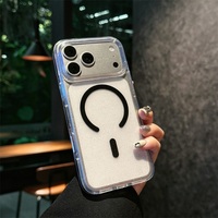 Coque de téléphone transparente à paillettes pour iPhone 17 Pro Max, compatible avec la charge sans fil, coque magnétique pour iPhone 16 15 14 13 12