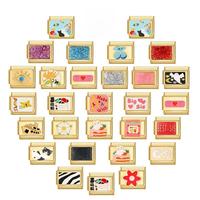 Module de breloques doré pour collier DIY, bijoux personnalisés, bague tendance, bracelet de cheville, accessoires modulaires exquis, forme quadrilatère