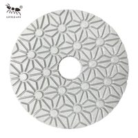 LITTLE ANT OEM Tampon de polissage diamanté 100 mm (4 pouces) à 3 étapes pour granit, marbre et pierre, abrasif fin, pour polissage à l'eau