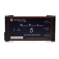 Adaptateur de protocole DPA5 Dearborn 5, outil de diagnostic pour camions lourds avec interfaces CAN1/CAN2, 12-24V, Windows, noir/bleu