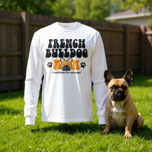 Maglietta a maniche lunghe French Kisses per la mamma del Bulldog Francese - Prodotto promozionale - Product Image 3