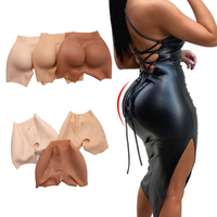 Culotte Gainante Rembourrée Fessier et Hanches en Silicone pour Femmes, Rehausseur de Fesses, Short Gainant