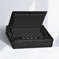 Coffre-fort numérique haut de gamme CEQSAFE avec port d'alimentation d'urgence Type C, coffre-fort biométrique à empreintes digitales pour armes à feu