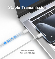 Cable USB C a C UNIEAN OEM ODM, Cables de Datos USB2.0 3A 60W, Cable Tipo C de Carga Rápida para Teléfono Móvil Apple