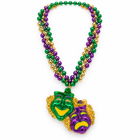 Masque de Mardi Gras violet de 36 pouces (12 mm) avec perle de la Cathédrale de Saint-Louis de la Nouvelle-Orléans