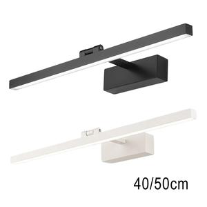 Lampada da bagno a LED da 40cm moderna lampada da parete a specchio LED da 40cm 9W/12W per bagno con illuminazione a LED in bianco e nero - Product Image 6