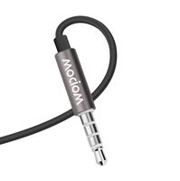 WOPOW AU19 Écouteurs intra-auriculaires étanches Hi-Fi TPE avec réduction de bruit pour le sport, les voyages et l'utilisation de téléphones mobiles