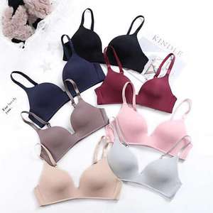 Bralette une pièce sans couture sans fil confortable Ultra-mince dos nu Push-Up belle dentelle respirant coupe doux dos <span class=keywords><strong>soutien</strong></span>-<span class=keywords><strong>gorge</strong></span> - Product Image 1