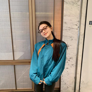 Nouvelle Collection Printemps 2026 – Veste <span class=keywords><strong>Femme</strong></span> Brodé en Acrylique, Silhouette Élégante, Fermeture Éclair, Coupe Ample, Color Block - Product Image 4