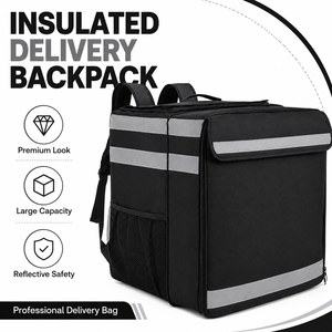 Mochila Térmica Impermeable para Entrega de Alimentos, Lista para Enviar al por Mayor, Bolsa de Reparto de Pizza Reflectante para Motocicleta - Product Image 5