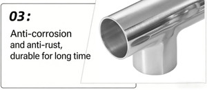 Conexión en T de Acero Inoxidable Sanitario para Soldar |   Conector de Tubería de Alta Precisión a <span class=keywords><strong>Precio</strong></span> Accesible - Product Image 5