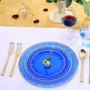 Ensemble d'assiettes de tasse de <span class=keywords><strong>vin</strong></span> clair noir vaisselle de luxe ensembles d'assiettes dorées et noires vaisselle ensemble d'assiettes en cristal pour Restaurant - Product Image 5