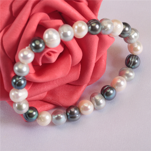 Feirun 8-9mm patata nei pressi di turno 925 sterling silver genuino d'acqua dolce vera perla d'acqua dolce del braccialetto del braccialetto del braccialetto - Product Image 3