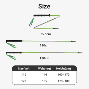 Bâtons <span class=keywords><strong>de</strong></span> randonnée personnalisés OEM en aluminium 7075, pliables, portables, réglables, bâtons <span class=keywords><strong>de</strong></span> <span class=keywords><strong>ski</strong></span>, bâtons <span class=keywords><strong>de</strong></span> marche nordique, bâtons d'escalade, 4 sections - Product Image 3