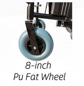 Silla de Ruedas Eléctrica <span class=keywords><strong>Plegable</strong></span> Resistente y Cómoda, Capacidad de Carga de 130 kg, Motor de Doble Escobilla, Rueda Antivuelco, Rueda de PU Gruesa, Acero - Product Image 6