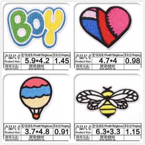 Hot Sell Fashion Iron on Embroidery <b>Clothesline</b> Ice Skates rainbow love Heart Patches Applique for Decoration - Product Image 4