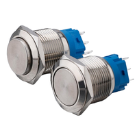 Bouton poussoir en acier inoxydable anti-vandalisme de 16 mm, étanche IP65, à actionnement momentané ou à enclenchement, pour boîtier de commande de machine CNC