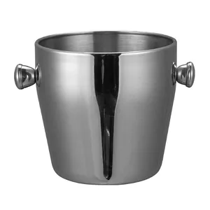 Factory Direct Supply Large Capacity Beverage Ice Bucket Champagne Ice Bucket with Handle