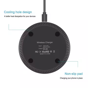 <span class=keywords><strong>Cargador</strong></span> Inalámbrico Redondo <span class=keywords><strong>para</strong></span> Teléfono Móvil, Soporte de Escritorio Portátil, Carga Rápida de 10W, Salida Tipo-C Ecológica con Logotipo Personalizado - Product Image 4
