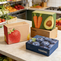 Boîtes rigides en carton ondulé biodégradable et écologiques, personnalisables et recyclables, avec gaufrage pour l'emballage de fruits et légumes frais