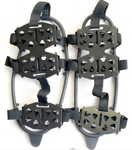 Nouvelles couvre-chaussures antidérapantes en caoutchouc et acier à 24 crampons <span class=keywords><strong>pour</strong></span> <span class=keywords><strong>neige</strong></span> et glace, crampons de randonnée YAMAHUWAI YG-024C Taille M - Product Image 1